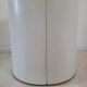 Vintage openable cylinder shaped bar cabinet, wood, brass and glass.