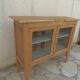 Art Deco sideboard in wood, with 2 glass doors.