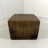 Pouf patchwork en cuir De Sede