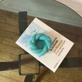 Round smoked glass coffee table from the 70s