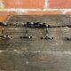 Vintage Wall Coat Rack with 4 Black Wrought Iron Heart-Shaped Hooks