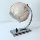 Table lamp art deco bauhaus, vintage 30s, opaline pink chrome
