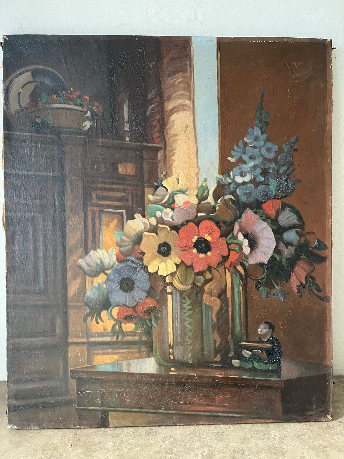 Church flowers, oil on canvas