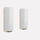 Opal glass wall light designed by Limburg, Germany.