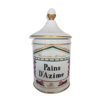 Former Pharmacy Pot Porcelaine Limoges "Pains D'Azime" GOUMOT LABESSE