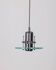Vintage pendant lamp 80s metal and glass minimalist italian design