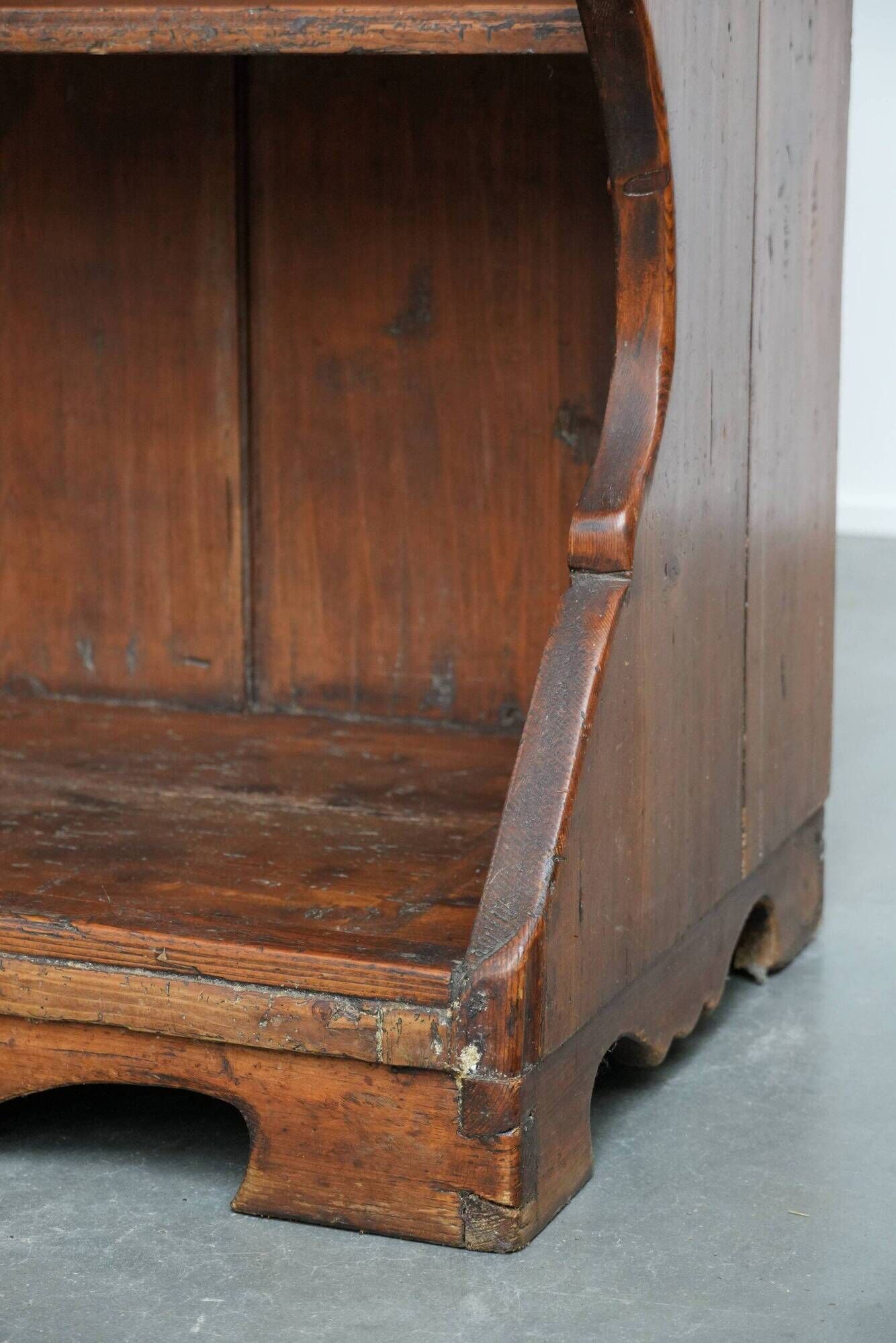 Unique late 18th / early 19th century book / buffet / shelving cabinet with a beautifully weathered patina