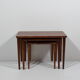 Scandinavian gigognes tables in rio rosewood, vintage