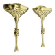 Set of 2 xxl 48cm Floral Brass Wall Light Sconces by C.S. ARTE, Italy 1980s