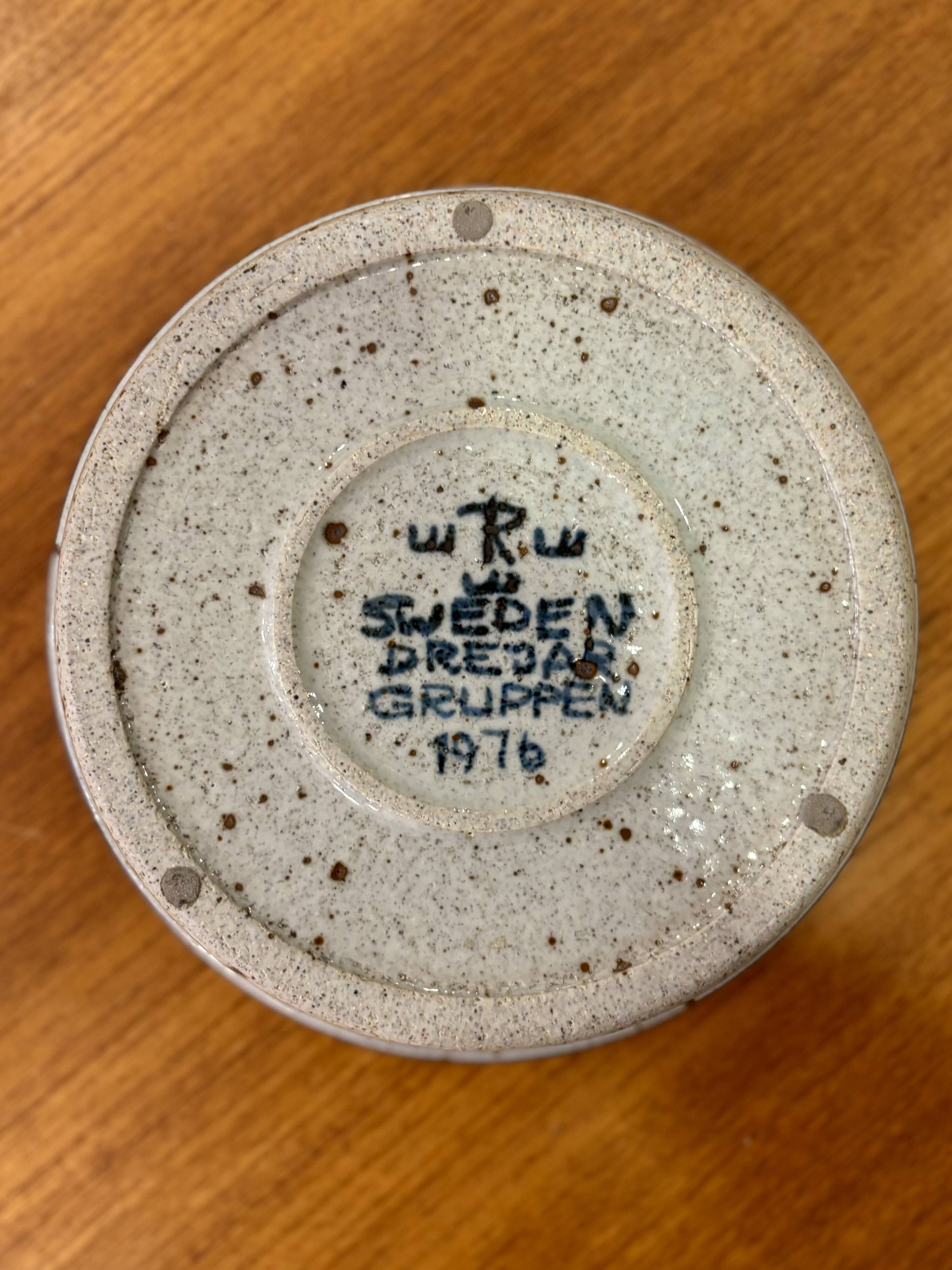 Bol / Plat Céramique d'art - Drejargruppen, Rörstrand, Suède, 1976