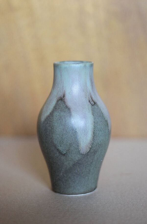 Paire de vase grès flammé Denbac style, petit vase vintage, pot à fleurs