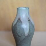 Pair of Denbac style flamed stoneware vases, small vintage vase, flower pot