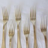 6 Christofle art deco style silver-plated forks