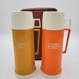 Set of 2 Vintage Thermoses in their case