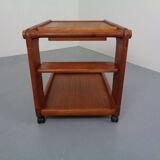 Large Rollable Teak Bar Cart, 1960s