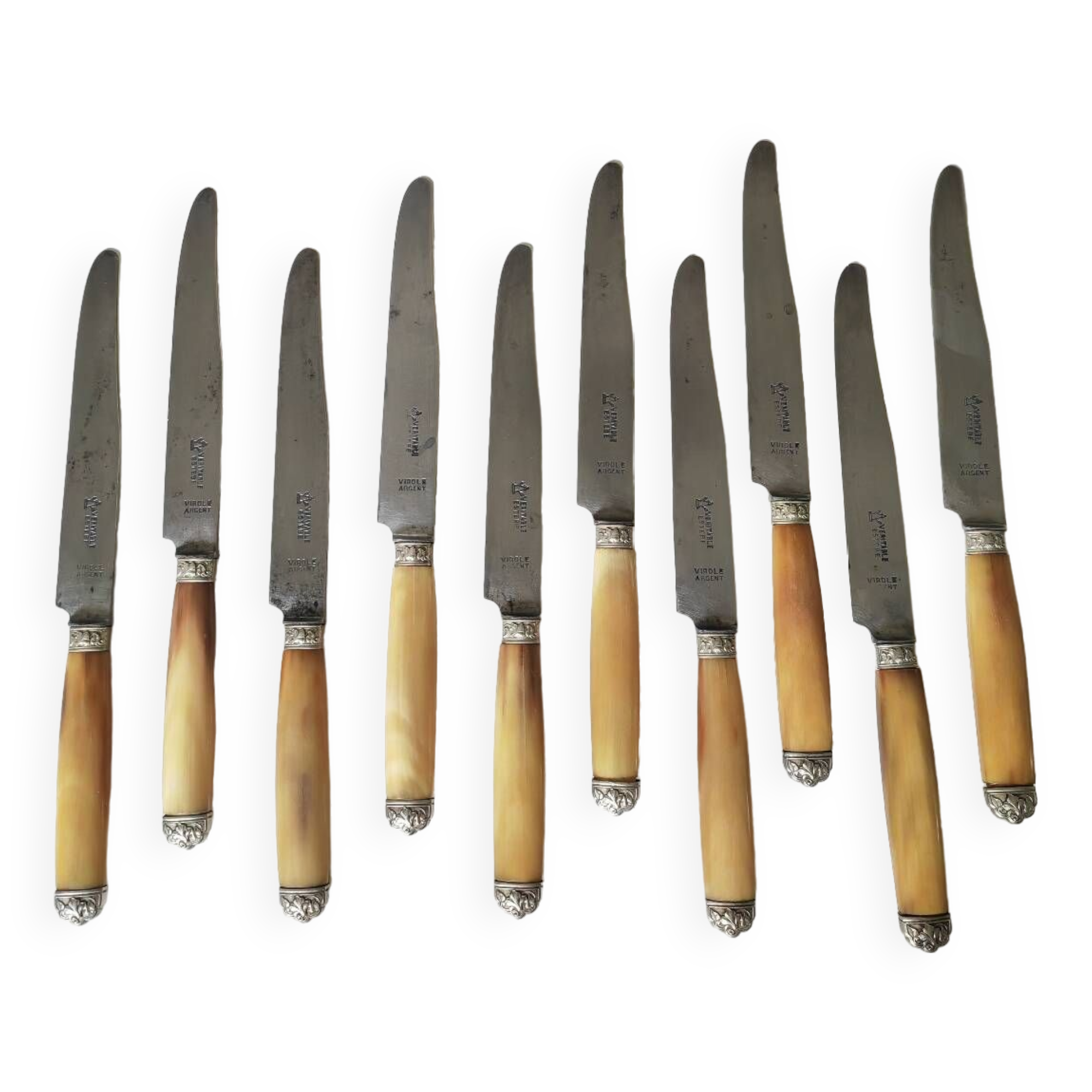 Couteaux Estebe, virole argent