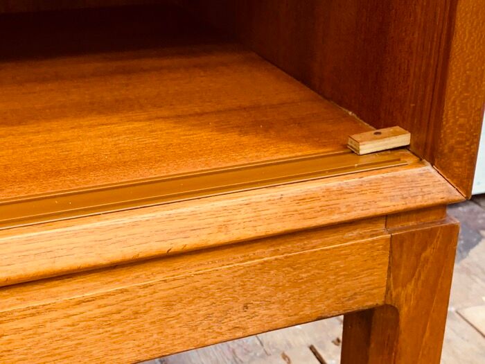 1960s Danish Teak Sliding Door Sideboard