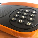 Vintage PTT Phone Telic t75 Orange from 1975