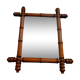 Mirror around wooden bamboo style 44x39 cm