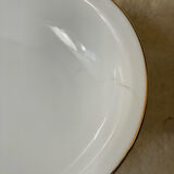 2 oval porcelain dishes with a floral pattern