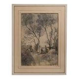 Jean Jacques GRUNENWALD (1911 - 1982)  - Aquarelle - Forêt