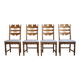 Set of 4 "Razorblade" high back chairs in oak & boucle, Henning Kjærnulf, 1960s