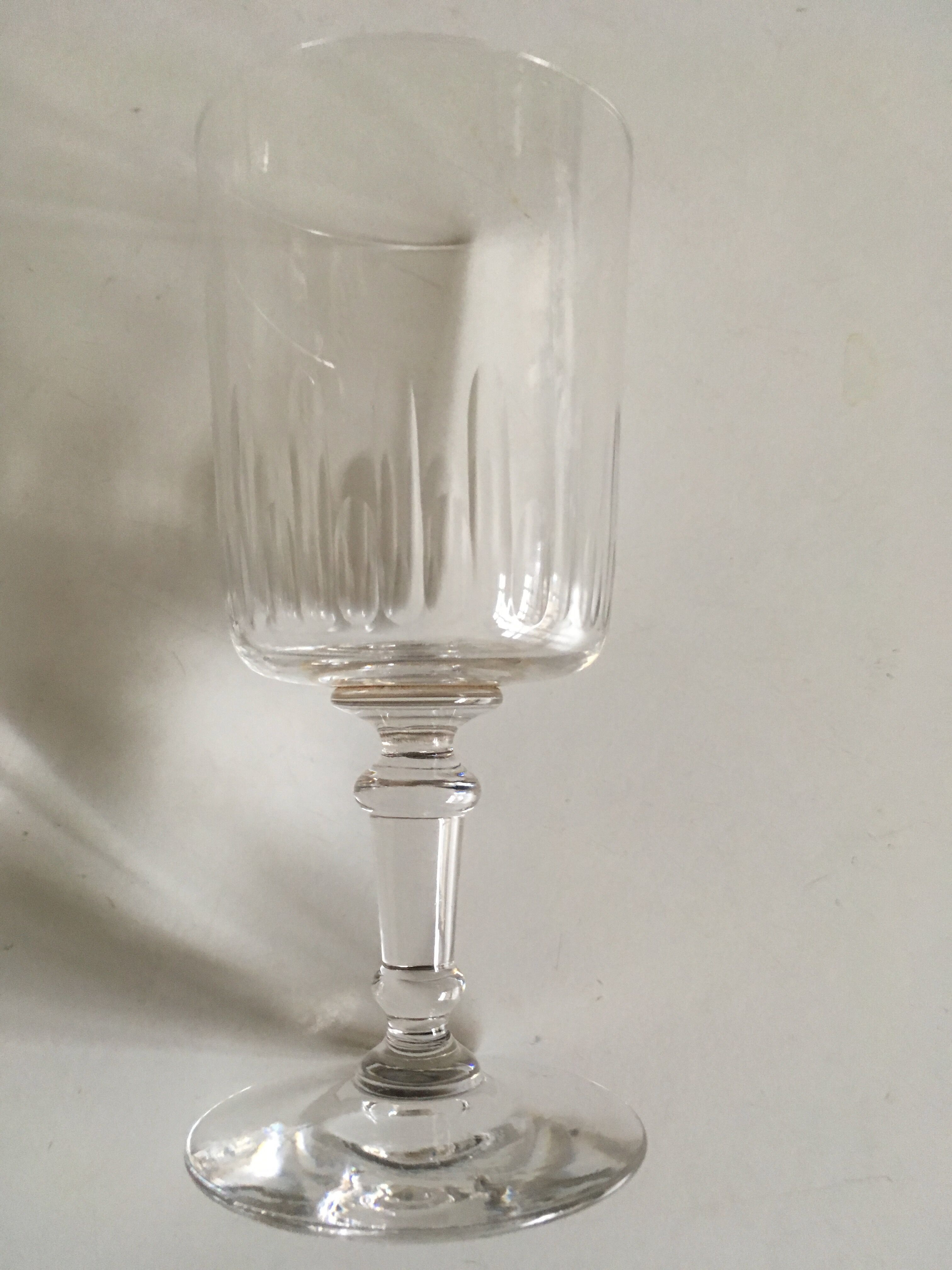 series of 5 early 20th crystal water glasses