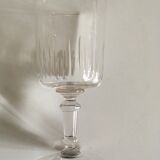 series of 5 early 20th crystal water glasses