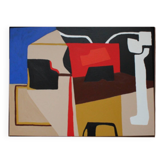 Original abstract art on stretched canvas 100X80cm by Bodasca