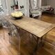 Wooden and iron bistro table