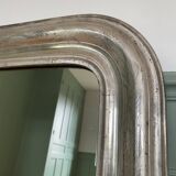 Louis-Philippe mirror gilded with silver leaf