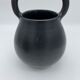 Vase Cache pot to hang handle in black ceramic