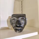Sculpture - man's face in obsidian