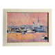 Tableau huile marine tons rosés