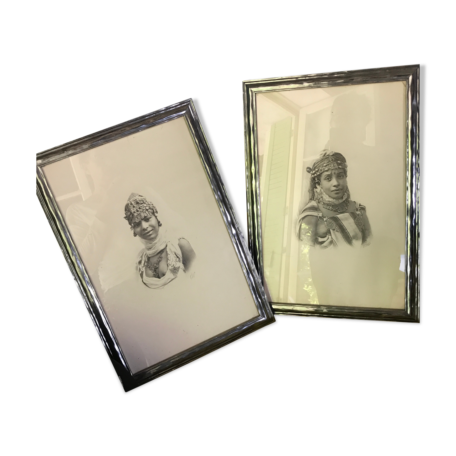 Lot of 2 orientalist photos signed