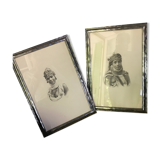 Lot of 2 orientalist photos signed