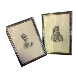 Lot de 2 photos orientalistes signées