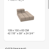 Tufty-Time sofa with chaise longue - beige