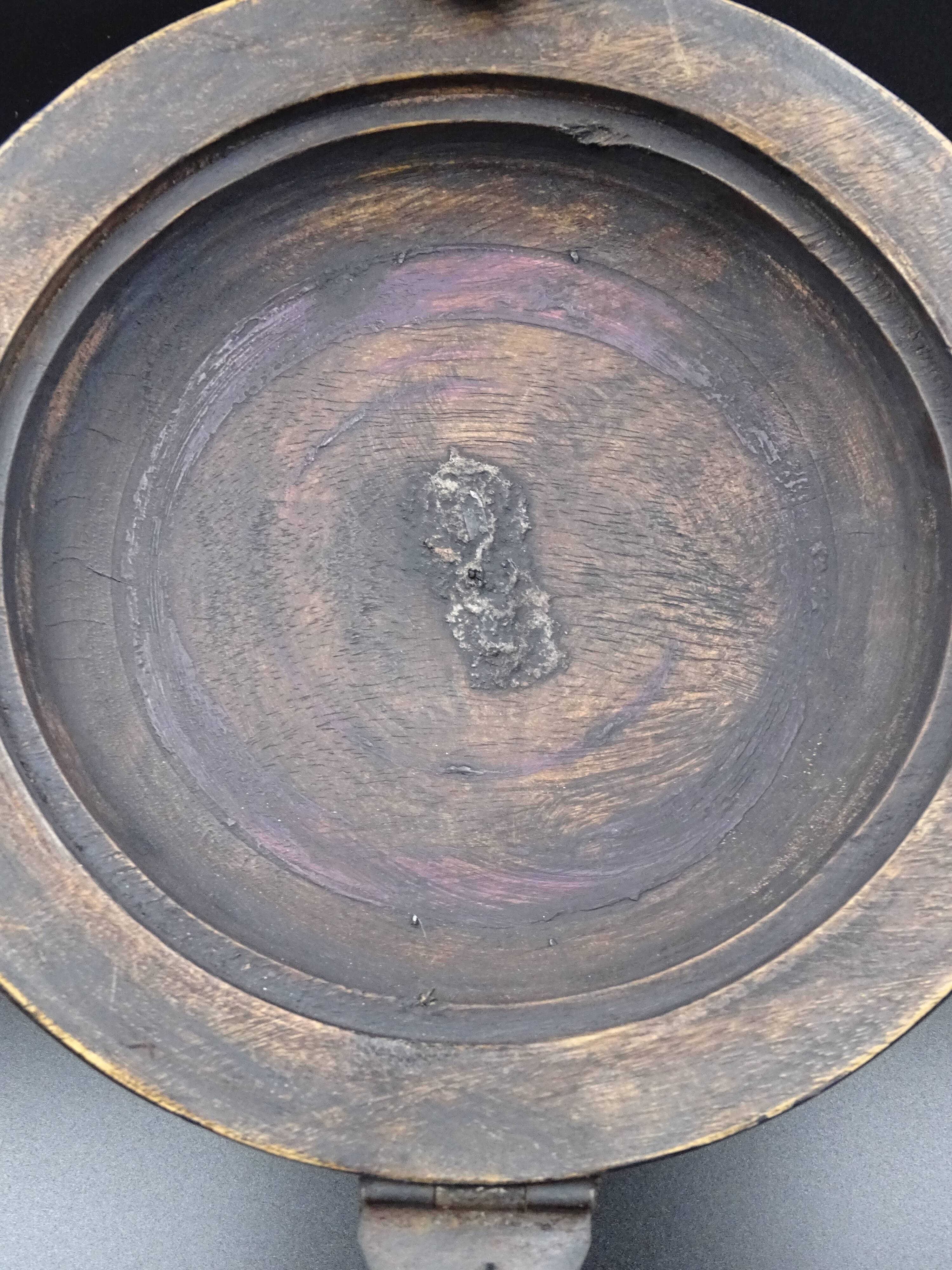 Wooden chapati box and fittings from India