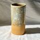 Vase - 20 cm - grès roux - blanc lunaire