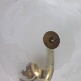 PAIR OF VINTAGE 1950S WALL LAMPS IN BRASS AND GLASS, ITALIAN DESIGN