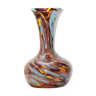 Multicolored blown vase