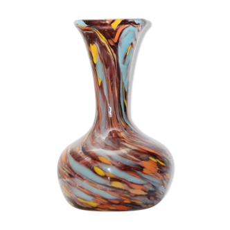 Vase soufflé multicolore