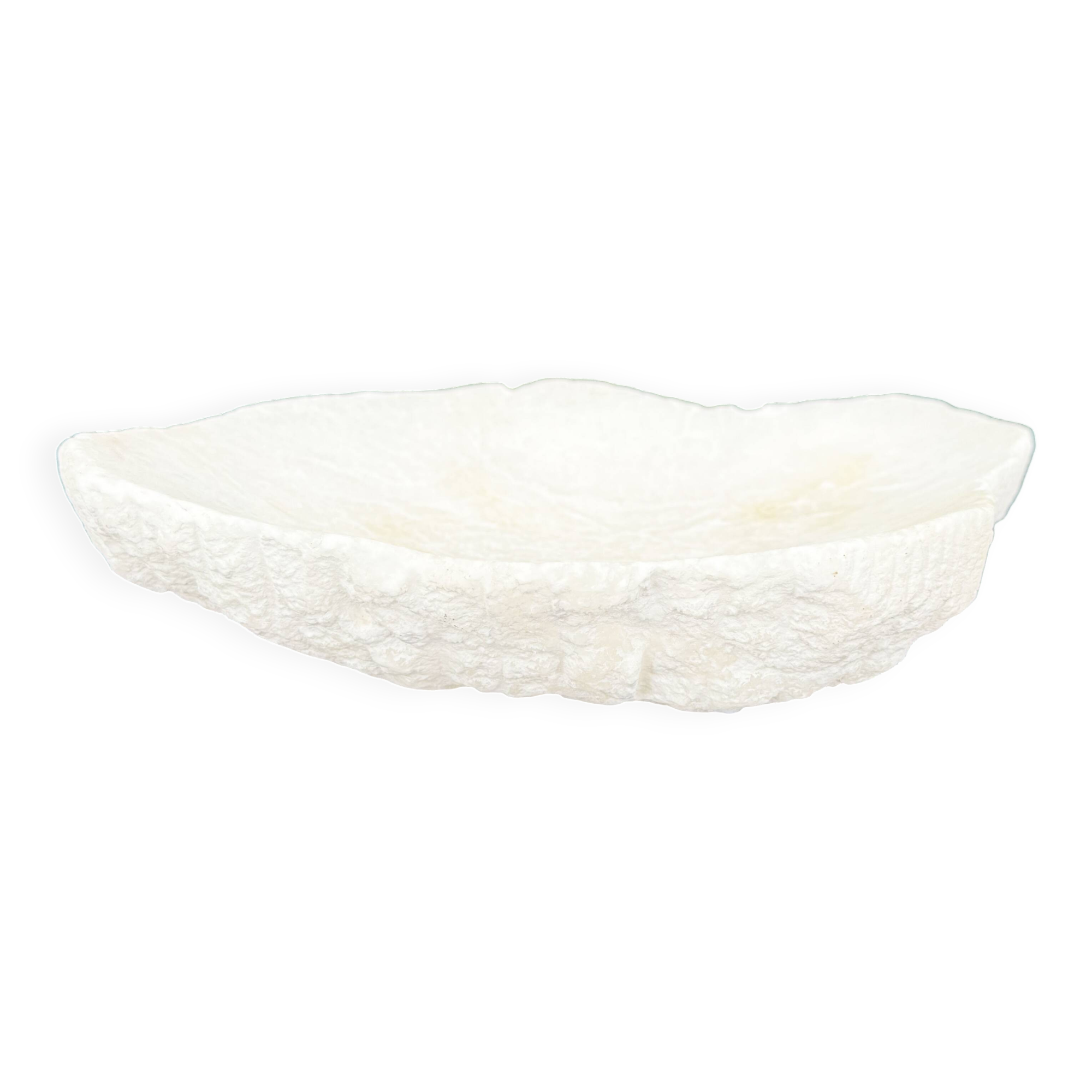 Organic catchall in natural white stone
