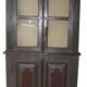 Antique display cabinet in patinated hardwood, 18th-19th century.