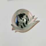 Ceramic mirror, 1970s, signed.