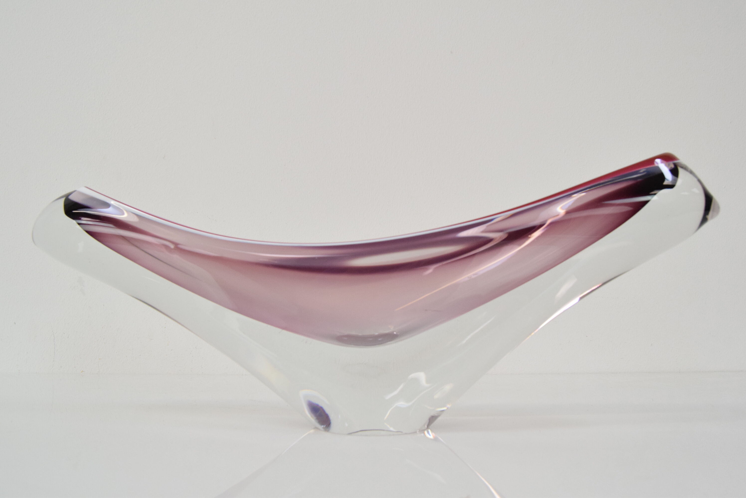 Mid-century Glass Bowl,designed Josef Hospodka for Chribska,1960's.
