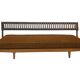 Mid-century daybed with removable backrest in oak 50's design
