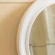 Round wall mirror Carrara & Matta - Vintage white mirror - Made in Italy - 1970s