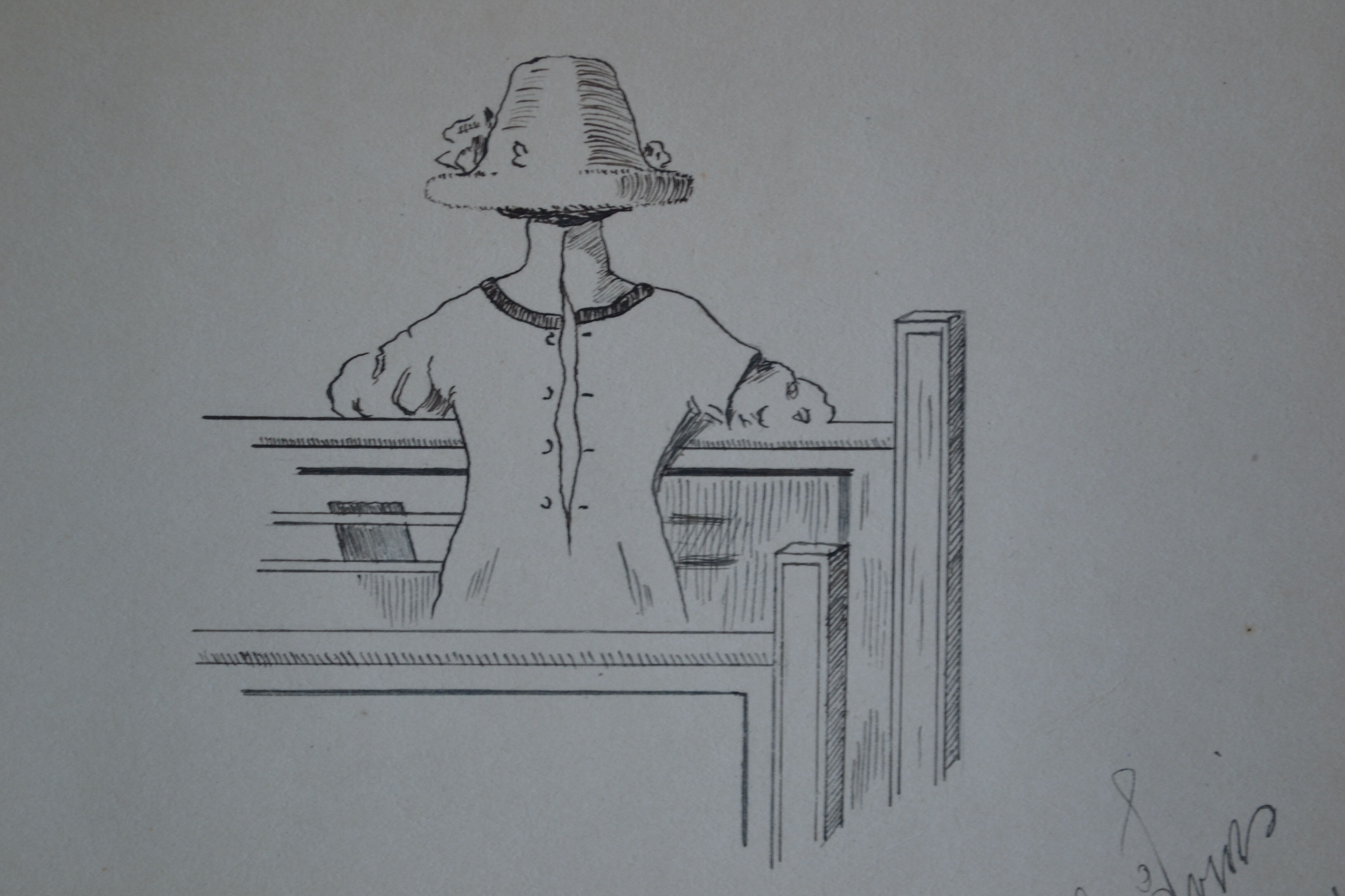 Indian ink drawing circa 1910